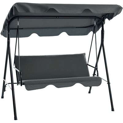 Outsunny Hollywoodschaukel Stahl Polyester Grau 172L x 110B x 153H cm Outsunny Hollywoodschaukel Stahl Polyester Grau 172L x 110B x 153H cm