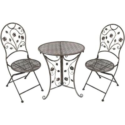 DELUKE Balkonmöbel-Set THILO 3-tlg. Stahl Bronze Balkon-Set Gartenmöbel-Set Sitzgruppe Balkonstuhl Balkontisch Stühle A Tisch DELUKE Balkonmöbel-Set THILO 3-tlg. Stahl Bronze Balkon-Set Gartenmöbel-Set Sitzgruppe Balkonstuhl Balkontisch Stühle A Tisch