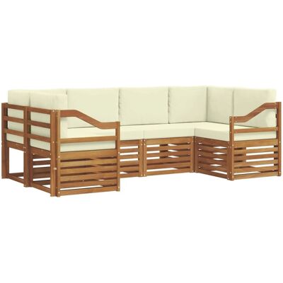 vidaXL Sofagarnituren 6 Tlg Natur und Creme Massivholz Akazie 3375385 vidaXL Sofagarnituren 6 Tlg Natur und Creme Massivholz Akazie 3375385