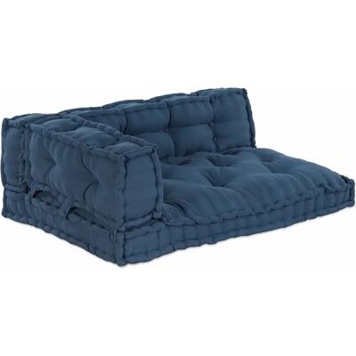 vidaXL Pallet Sofa Kissen 3 Stk Indigo 120 x 80 x 38 cm Stoff 4019095 vidaXL Pallet Sofa Kissen 3 Stk Indigo 120 x 80 x 38 cm Stoff 4019095