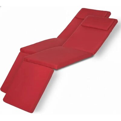 Beautissu Loftlux DC Deckchairauflage 175x45x5cm Rot 2tlg Beautissu Loftlux DC Deckchairauflage 175x45x5cm Rot 2tlg