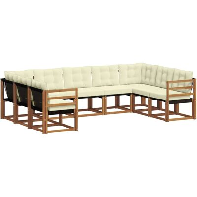 vidaXL Outdoor-Sofagarnitur 29-Tlg Natur und Creme Massivholz Akazie 3369037 vidaXL Outdoor-Sofagarnitur 29-Tlg Natur und Creme Massivholz Akazie 3369037