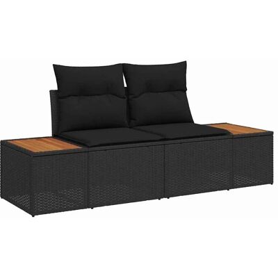 vidaXL Gartensofa Schwarz 184 x 62 x 85cm Poly-Rattan 42006818 vidaXL Gartensofa Schwarz 184 x 62 x 85cm Poly-Rattan 42006818