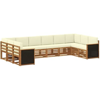 vidaXL Ecksofa Set mit Kissen 7 Stk Natur und Creme 3384881 vidaXL Ecksofa Set mit Kissen 7 Stk Natur und Creme 3384881
