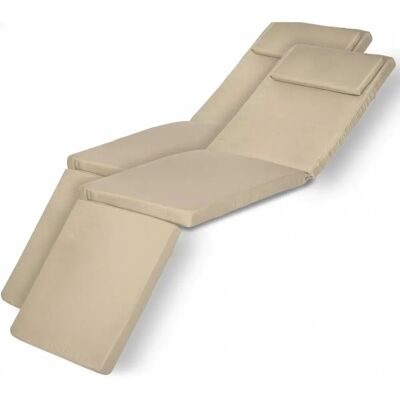 Beautissu Loftlux DC Deckchairauflage 175x45x5cm Natur 2tlg Beautissu Loftlux DC Deckchairauflage 175x45x5cm Natur 2tlg