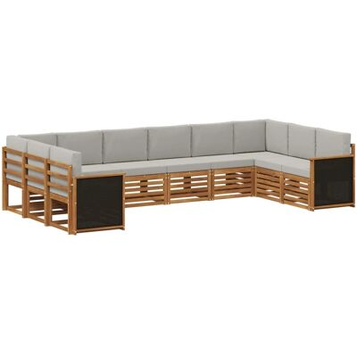 vidaXL Ecksofa Set mit Kissen 7 Stk Natur und Hellgrau 3384882 vidaXL Ecksofa Set mit Kissen 7 Stk Natur und Hellgrau 3384882