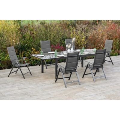 MERXX Taviano Garten-Esstischset - 6 Stühle, Ausziehbarer Tisch - Gartenmöbel MERXX Taviano Garten-Esstischset - 6 Stühle, Ausziehbarer Tisch - Gartenmöbel