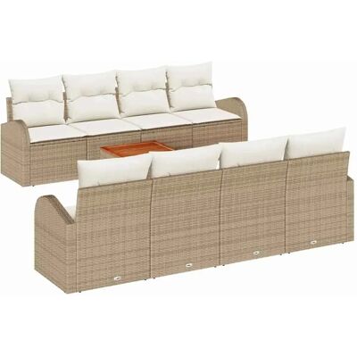 Beige Garten-Sofaset - Modular, Wetterfest - 7 Teile Beige Garten-Sofaset - Modular, Wetterfest - 7 Teile