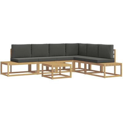 vidaXL Outdoor-Sofagarnitur 5 Stück Weiß und Anthrazit Polyester 3388201 vidaXL Outdoor-Sofagarnitur 5 Stück Weiß und Anthrazit Polyester 3388201