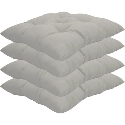 NYVI Stuhlkissen für Gartenstühle 38x38 cm 4er Set Weiß NYVI Stuhlkissen für Gartenstühle 38x38 cm 4er Set Weiß
