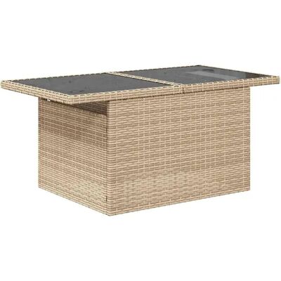 vidaXL Garten-Sofa-Set mit Kissen 7-Tlg Beige Poly Rattan 3348426 vidaXL Garten-Sofa-Set mit Kissen 7-Tlg Beige Poly Rattan 3348426