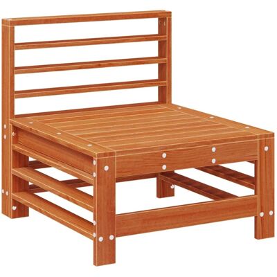 vidaXL Garten Mittelssofa Massives Kiefernholz Wachsbraun 865586 vidaXL Garten Mittelssofa Massives Kiefernholz Wachsbraun 865586