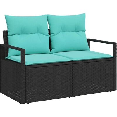 vidaXL Garten-Sofa mit Kissen 120 x 62 x 69 cm Poly-Rattan 42006760 vidaXL Garten-Sofa mit Kissen 120 x 62 x 69 cm Poly-Rattan 42006760