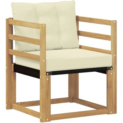 vidaXL Outdoor-Sofa Massives Akazienholz und Textilene Weiß 3439028 vidaXL Outdoor-Sofa Massives Akazienholz und Textilene Weiß 3439028
