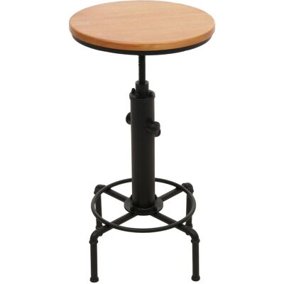 MCW Bartisch N23 Höhenverstellbar Drehbar Fußablage Industrial Eisen Massiv-Holz Natur MCW Bartisch N23 Höhenverstellbar Drehbar Fußablage Industrial Eisen Massiv-Holz Natur