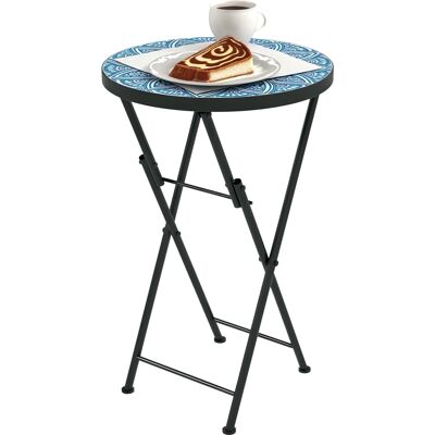 Outsunny Gartentisch Metall 35,5 x 55H cm Blau Outsunny Gartentisch Metall 35,5 x 55H cm Blau