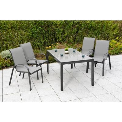 MERXX Amalfi Gartenmöbelset - Außen 4 Stühle & Tisch MERXX Amalfi Gartenmöbelset - Außen 4 Stühle & Tisch