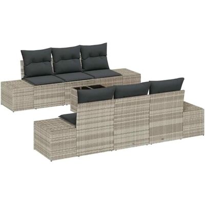 Vidaxl Gartencouch-Set Grau Hell Dunkel - Gartenmöbel Vidaxl Gartencouch-Set Grau Hell Dunkel - Gartenmöbel