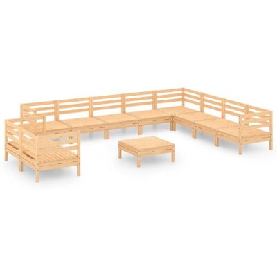 vidaXL Gartenset aus Holz 11-teilig massiv Kiefer vidaXL Gartenset aus Holz 11-teilig massiv Kiefer