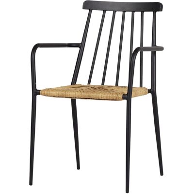 ebuy24 Evira Gartenstuhl Stapelbar Schwarz und Natur ebuy24 Evira Gartenstuhl Stapelbar Schwarz und Natur