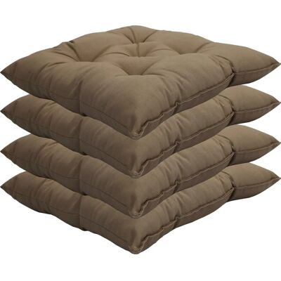 NYVI Stuhlkissen für Gartenstühle 38x38 cm 4er Set Beige NYVI Stuhlkissen für Gartenstühle 38x38 cm 4er Set Beige