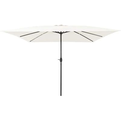 VIDAXL Gartenschirm Quadrat 295x245cm Weiß Sand - Gartenschirm VIDAXL Gartenschirm Quadrat 295x245cm Weiß Sand - Gartenschirm