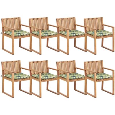 Beliani Gartenstuhl Heller Holzfarbton Grün 59x54x80 Beliani Gartenstuhl Heller Holzfarbton Grün 59x54x80