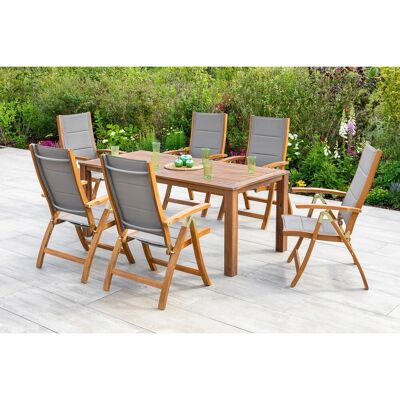 Merxx Acapulco Gartentisch-Set - 6 Stühle & Ausziehbarer Tisch Merxx Acapulco Gartentisch-Set - 6 Stühle & Ausziehbarer Tisch
