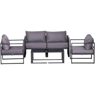 Outsunny - XG-4S-ALU - Aluminium - Grau - Garden furniture set Outsunny - XG-4S-ALU - Aluminium - Grau - Garden furniture set