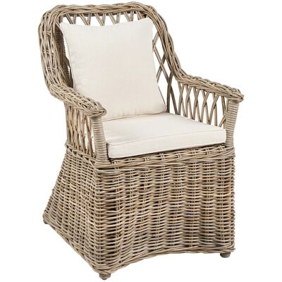 Beliani Sessel Beige Naturfarben 70x53x90 Beliani Sessel Beige Naturfarben 70x53x90