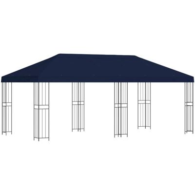 vidaXL Pavillon mit Seitenwänden 6 x 3 m Blau Polyester und Stahl 190 3375988 vidaXL Pavillon mit Seitenwänden 6 x 3 m Blau Polyester und Stahl 190 3375988