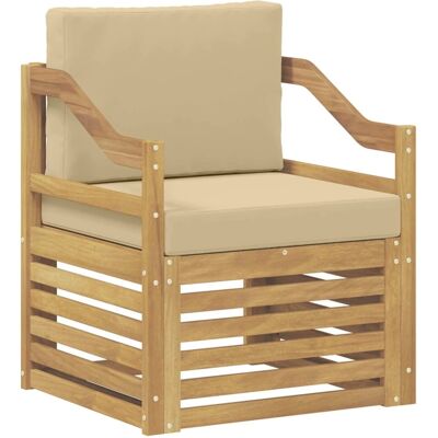 vidaXL Outdoor-Sofa Polyester Weiß und Beige 3439115 vidaXL Outdoor-Sofa Polyester Weiß und Beige 3439115