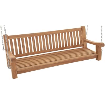 DELUKE Schaukelbank MUVER Holz Teak 180x70x62cm Hängebank Gartenschaukel Zum Aufhängen Veranda-Schaukel DELUKE Schaukelbank MUVER Holz Teak 180x70x62cm Hängebank Gartenschaukel Zum Aufhängen Veranda-Schaukel