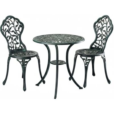 Relaxdays Bistroset Aluminiumguss Schwarz Grün 65 cm x 60 cm x 86 cm 10,9 kg Relaxdays Bistroset Aluminiumguss Schwarz Grün 65 cm x 60 cm x 86 cm 10,9 kg