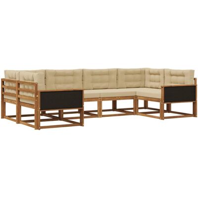 vidaXL Outdoor-Sofagarnitur mit Kissen 6 Stk Natur und Beige 3382836 vidaXL Outdoor-Sofagarnitur mit Kissen 6 Stk Natur und Beige 3382836