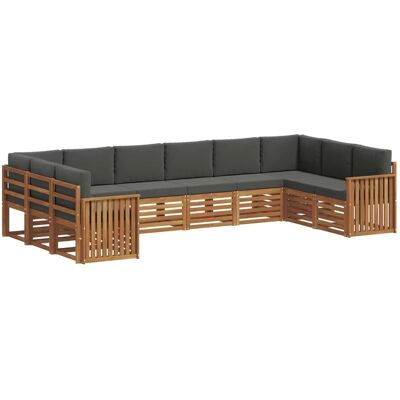vidaXL Sofagarnituren 10 Tlg Natur und Anthrazit Massivholz Akazie 3375557 vidaXL Sofagarnituren 10 Tlg Natur und Anthrazit Massivholz Akazie 3375557