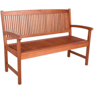 DELUKE Gartenbank TOURS 2-Sitzer 127cm Breit Eukalyptus Hellbraun Terrassenbank Wetterfest Sitzbank Outdoor Bank DELUKE Gartenbank TOURS 2-Sitzer 127cm Breit Eukalyptus Hellbraun Terrassenbank Wetterfest Sitzbank Outdoor Bank