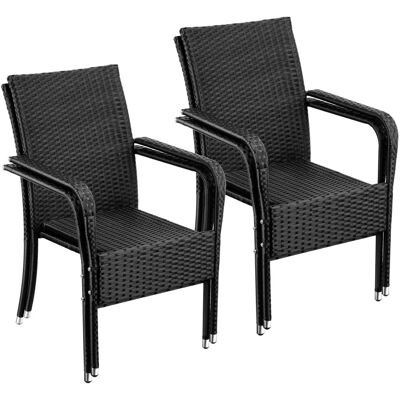 Tectake Rattanstuhl Girona Widerstandsfähig Uvbeständig 4Er Setschwarz Tectake Rattanstuhl Girona Widerstandsfähig Uvbeständig 4Er Setschwarz