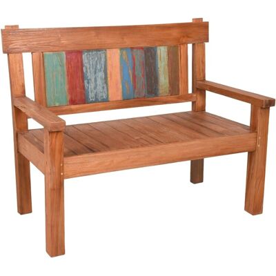 DELUKE Gartenbank METTE 2-Sitzer 120cm Breit Teak Hellbraun Terrassenbank Wetterfest Sitzbank Outdoor Bank DELUKE Gartenbank METTE 2-Sitzer 120cm Breit Teak Hellbraun Terrassenbank Wetterfest Sitzbank Outdoor Bank