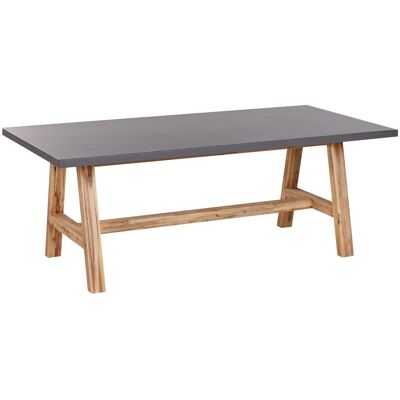 Beliani Tonnare - Gartentisch - Helles Holz - 200x100 cm - Beton Beliani Tonnare - Gartentisch - Helles Holz - 200x100 cm - Beton