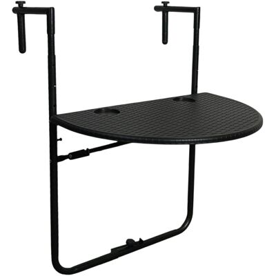 CHEFGASTRO Balkonhängetisch Klappbar Wetterfest 3-Fach Höhenverstellbar 60x40cm Rattan Optik Schwarz Balkontisch Zum Hängen Hängetisch Klapptisch CHEFGASTRO Balkonhängetisch Klappbar Wetterfest 3-Fach Höhenverstellbar 60x40cm Rattan Optik Schwarz Balkontisch Zum Hängen Hängetisch Klapptisch