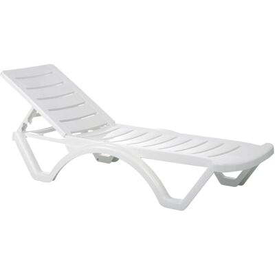 DELUKE Sonnenliege NELLA 10er Set Klappbar 50x187x30cm Kunststoff Weiß Gartenliege Strandliege DELUKE Sonnenliege NELLA 10er Set Klappbar 50x187x30cm Kunststoff Weiß Gartenliege Strandliege