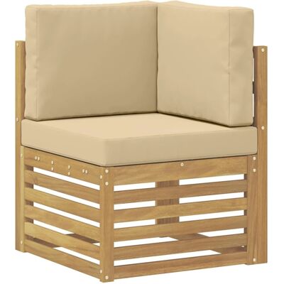 vidaXL Outdoor Ecksofa Massivholz Akazie Weiß 901507 vidaXL Outdoor Ecksofa Massivholz Akazie Weiß 901507