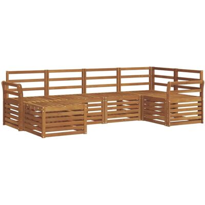 vidaXL Sofagarnituren 6 Tlg Natur Massivholz Akazie 3375089 vidaXL Sofagarnituren 6 Tlg Natur Massivholz Akazie 3375089