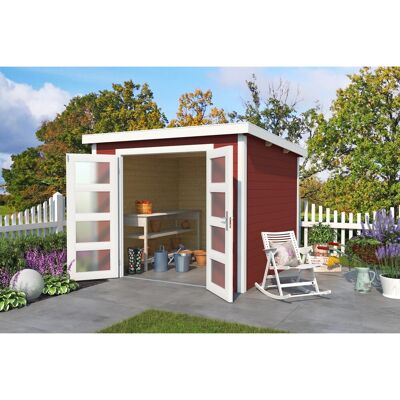 LASITA MAJA Zambezi 4 Gartenhaus - Holz, 250x250 cm, Rot LASITA MAJA Zambezi 4 Gartenhaus - Holz, 250x250 cm, Rot
