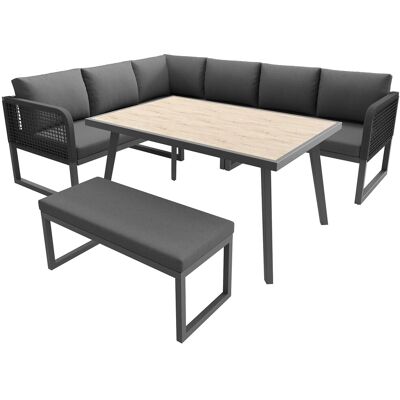 okwish Gartenmöbel Set mit Hochwertigen Sitzkissen und Rückenkissen Grau okwish Gartenmöbel Set mit Hochwertigen Sitzkissen und Rückenkissen Grau