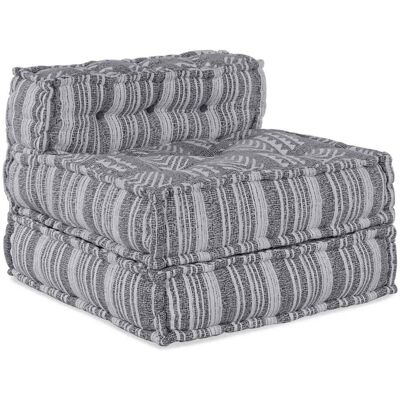 vidaXL Pouffe Grau Baumwolle - Pouffe vidaXL Pouffe Grau Baumwolle - Pouffe