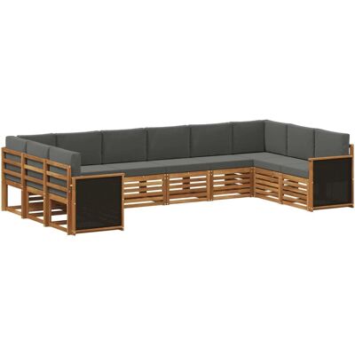 vidaXL Ecksofa Set mit Kissen 7 Stk Natur und Anthrazit 3384883 vidaXL Ecksofa Set mit Kissen 7 Stk Natur und Anthrazit 3384883