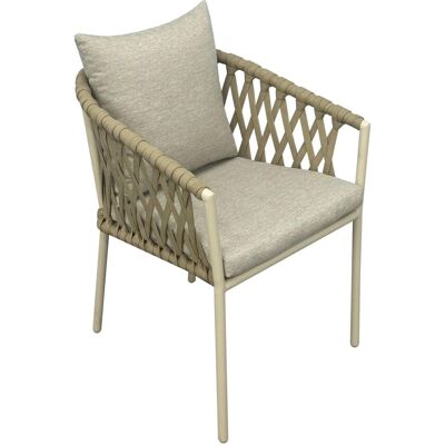 Greemotion Gartenstuhl Avola Aluminium 59 x 66 x 79,5 cm Beige-Grau Greemotion Gartenstuhl Avola Aluminium 59 x 66 x 79,5 cm Beige-Grau