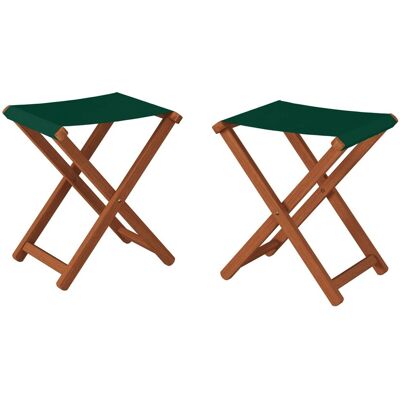 Erst-Holz Gartenhocker Klappbar X-Stuhl Dunkel mit Grün 10-210 Doppelpack Erst-Holz Gartenhocker Klappbar X-Stuhl Dunkel mit Grün 10-210 Doppelpack